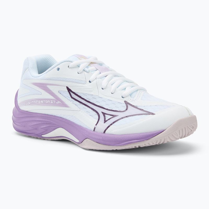 Detská volejbalová obuv Mizuno Lightning Star Z7 white/patrician purple/quince