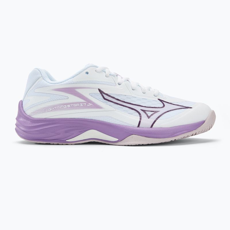 Detská volejbalová obuv Mizuno Lightning Star Z7 white/patrician purple/quince 2