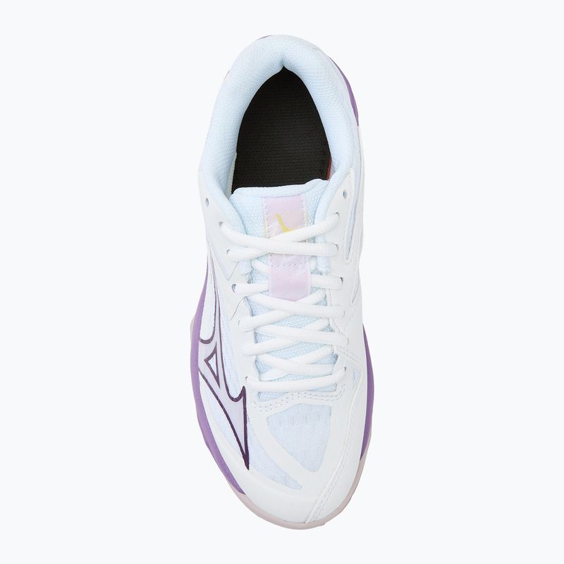 Detská volejbalová obuv Mizuno Lightning Star Z7 white/patrician purple/quince 5