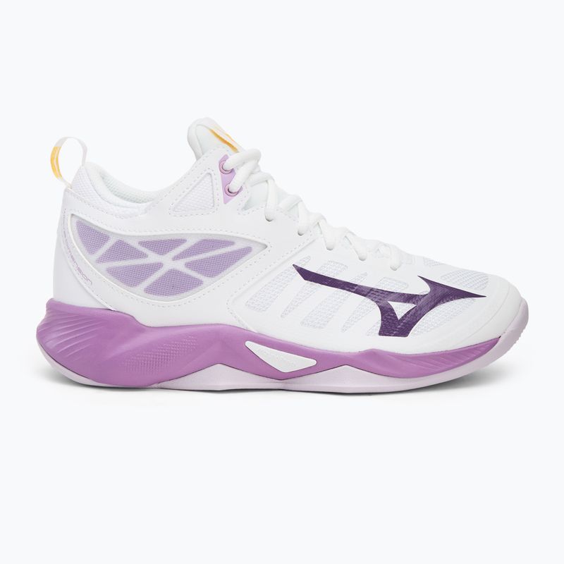 Dámska volejbalová obuv Mizuno Wave Dimension Mid white/patrician purple/quince 2