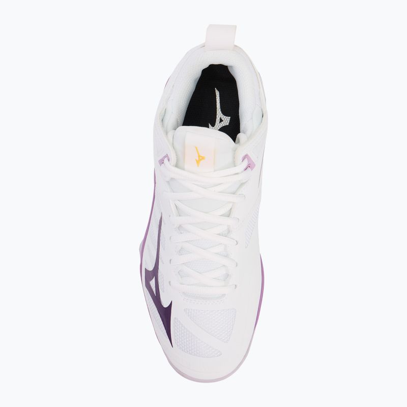 Dámska volejbalová obuv Mizuno Wave Dimension Mid white/patrician purple/quince 5