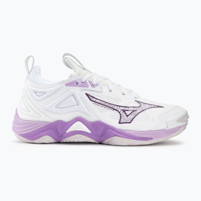 Dámska volejbalová obuv Mizuno Wave Momentum 3 white/patrician purple/quince 2