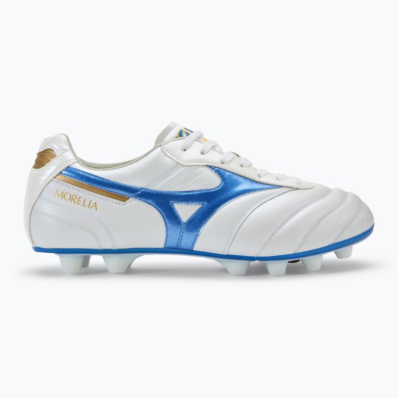 Pánske kopačky Mizuno Morelia II Elite Md white/laser blue/gold 2