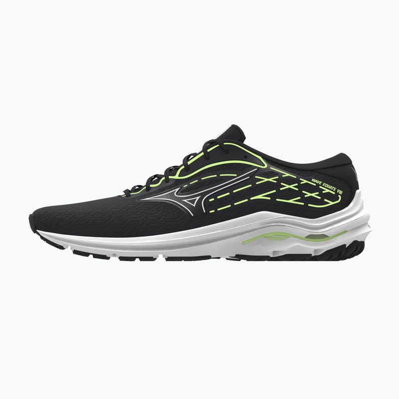 Pánska bežecká obuv Mizuno Wave Equate 8 black/white/mizuno neo lime