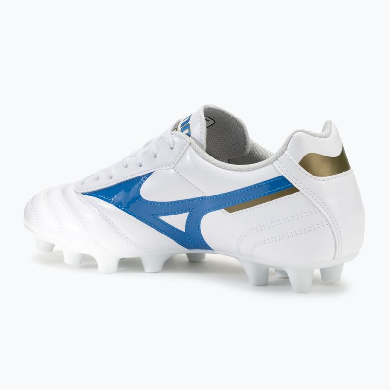 Mizuno Morelia II Club FG white/laser blue/gold pánske kopačky 3