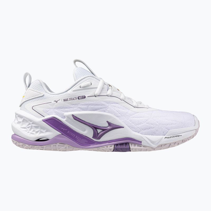 Topánky na hádzanú Mizuno Wav Stealth Neo 2 white/navy peóny/peach parfait