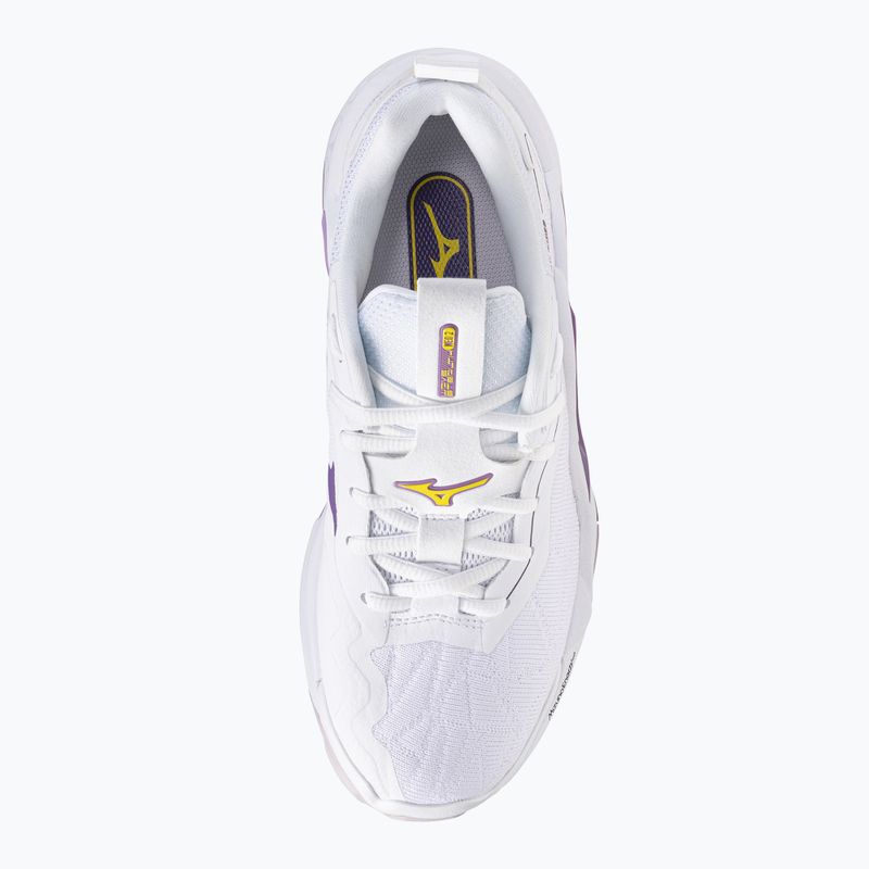 Topánky na hádzanú Mizuno Wav Stealth Neo 2 white/navy peóny/peach parfait 4
