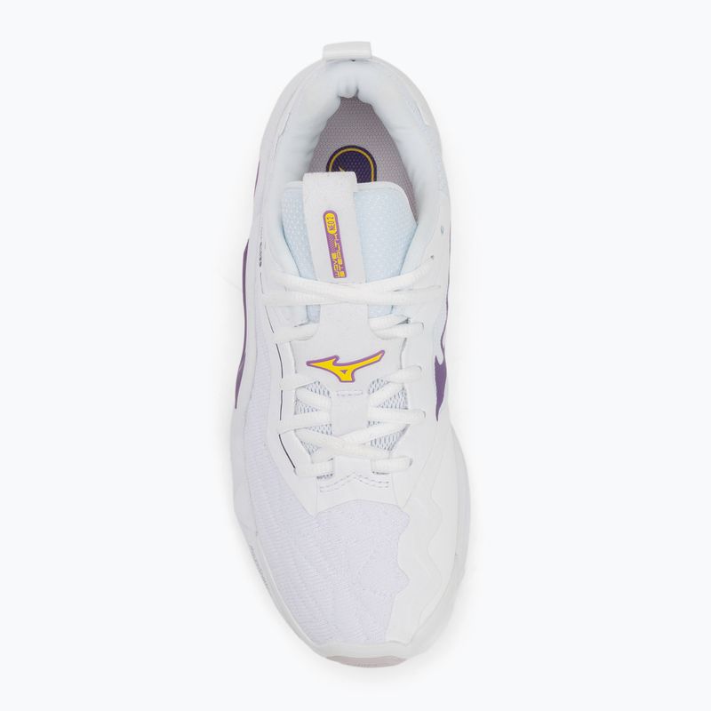Topánky na hádzanú Mizuno Wav Stealth Neo 2 white/navy peóny/peach parfait 5