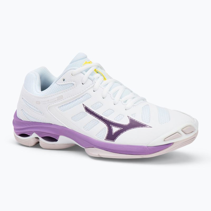 Dámska volejbalová obuv Mizuno Wave Voltage 2 white/patrician purple/quince