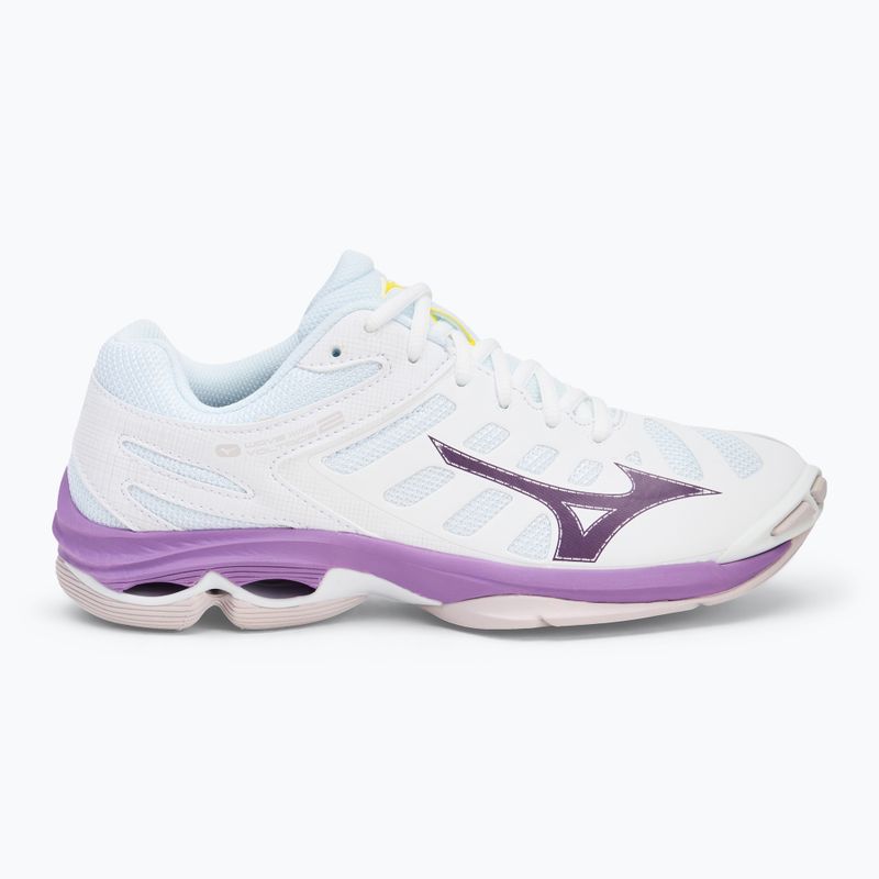 Dámska volejbalová obuv Mizuno Wave Voltage 2 white/patrician purple/quince 2
