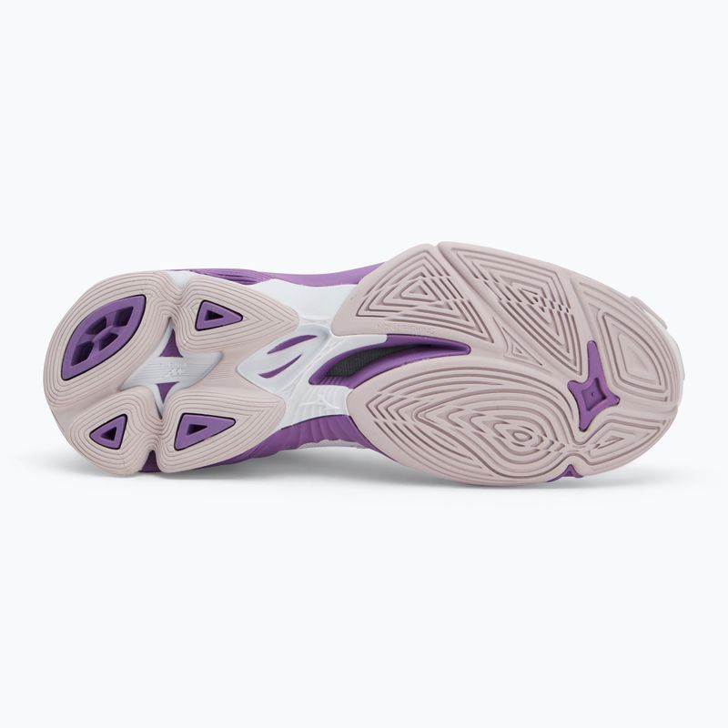 Dámska volejbalová obuv Mizuno Wave Voltage 2 white/patrician purple/quince 4