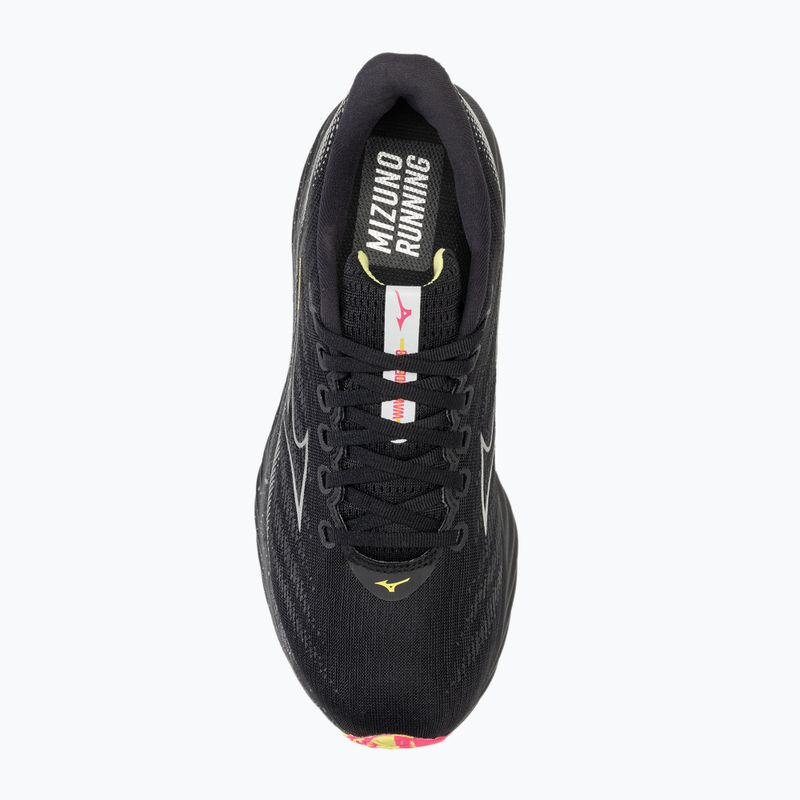 Pánska bežecká obuv Mizuno Wave Rider 28 black/silver/sunny lime 5