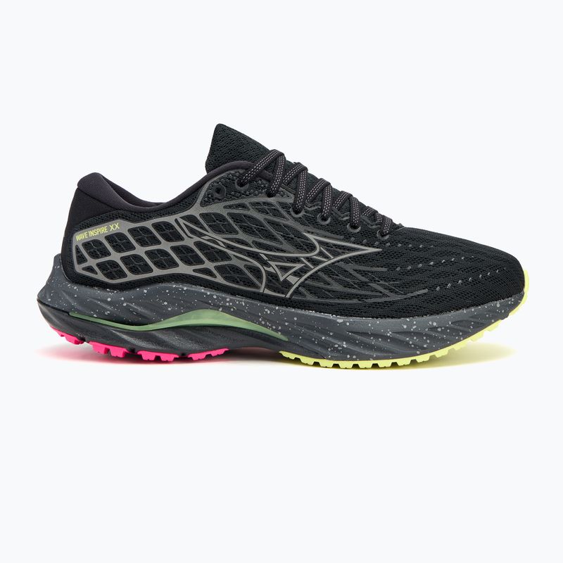 Pánska bežecká obuv Mizuno Wave Inspire 20 black/silver/sunny lime 2