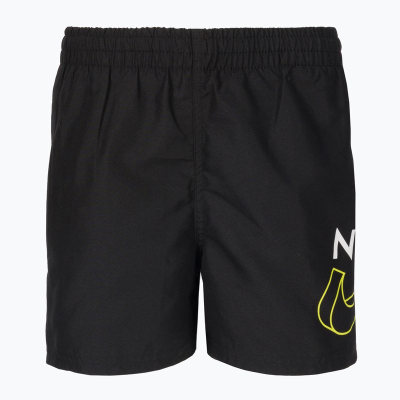 Detské plavecké šortky Nike Split Logo 4" Volley čierne NESSC786-001