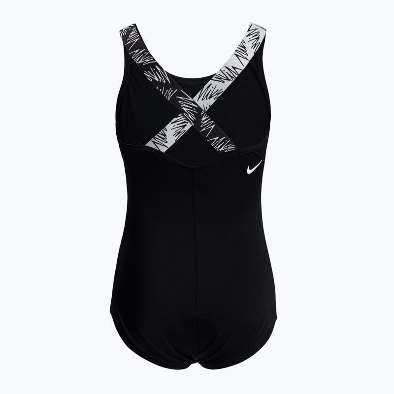 Detské jednodielne plavky Nike Crossback čierne NESSC727-001 2