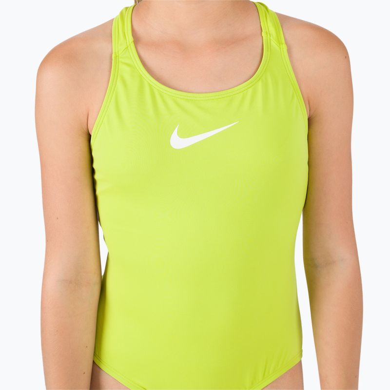 Detské jednodielne plavky Nike Essential Racerback zelené NESSB711-312 7