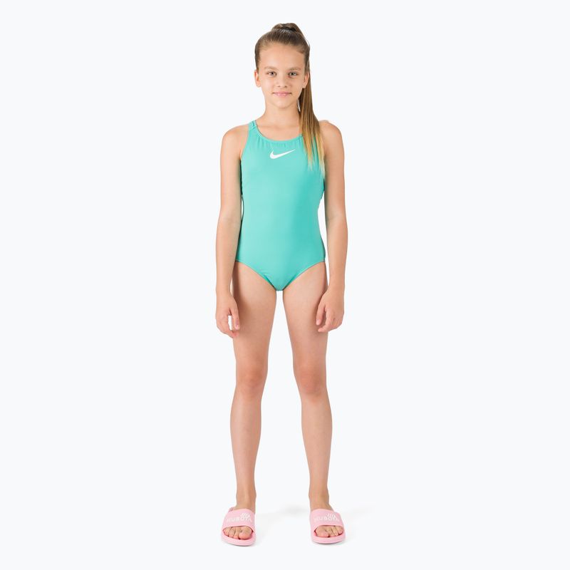 Detské jednodielne plavky Nike Essential Racerback zelené NESSB711-339 2