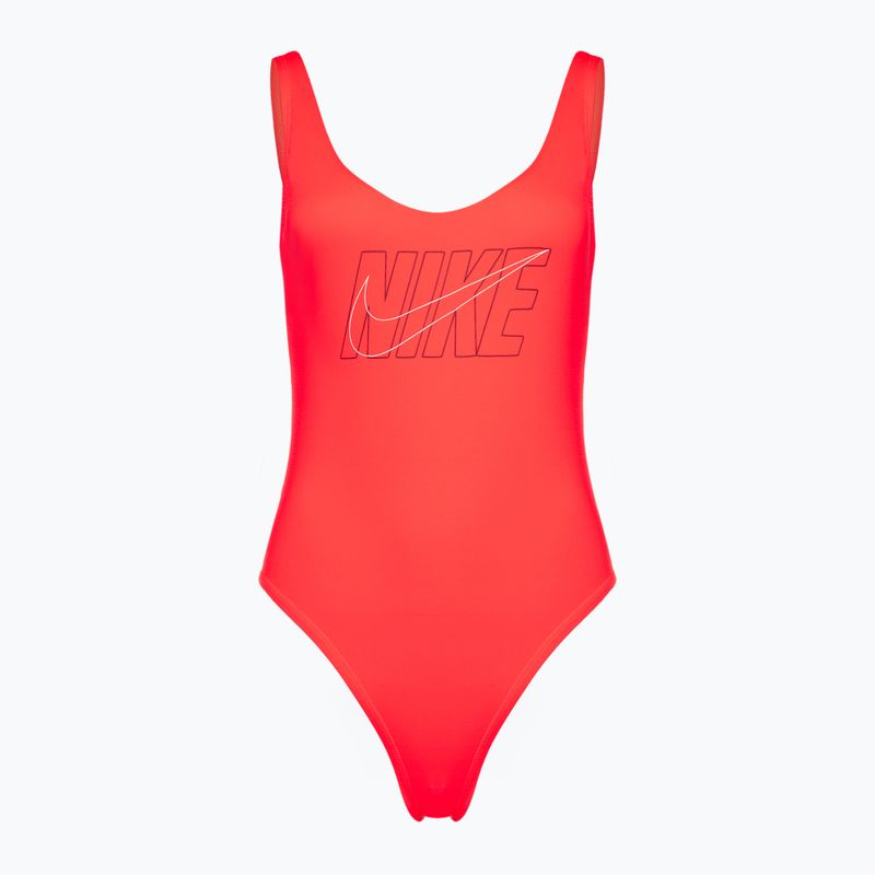 Dámske jednodielne plavky Nike Multi Logo bright crimson