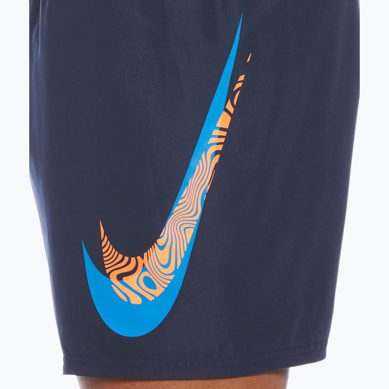 Pánske plavecké šortky Nike Liquify Swoosh 5" Volley navy blue NESSC611-440 3