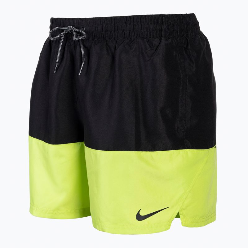 Pánske plavecké šortky Nike Split 5" Volley čierno-zelené NESSB451-312 2