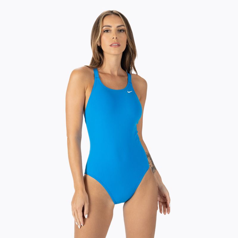 Nike Hydrastrong Solid Fastback dámske jednodielne plavky modré NESSA001-458