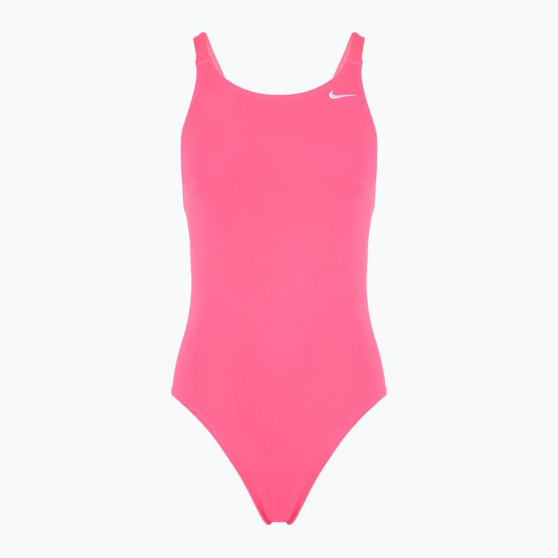 Dámske jednodielne plavky Nike Hydrastrong Solid Fastback hyper pink
