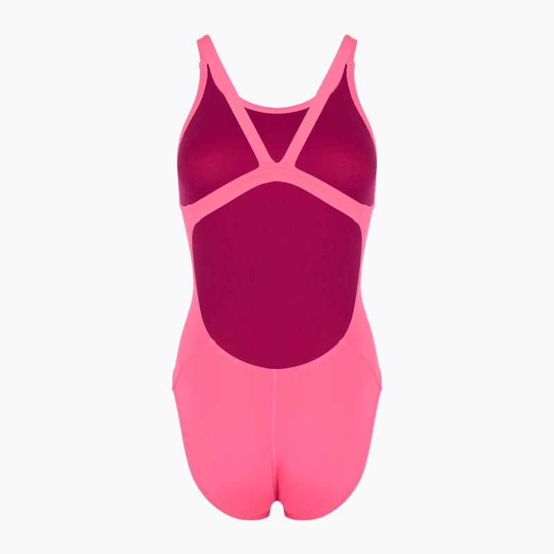 Dámske jednodielne plavky Nike Hydrastrong Solid Fastback hyper pink 2