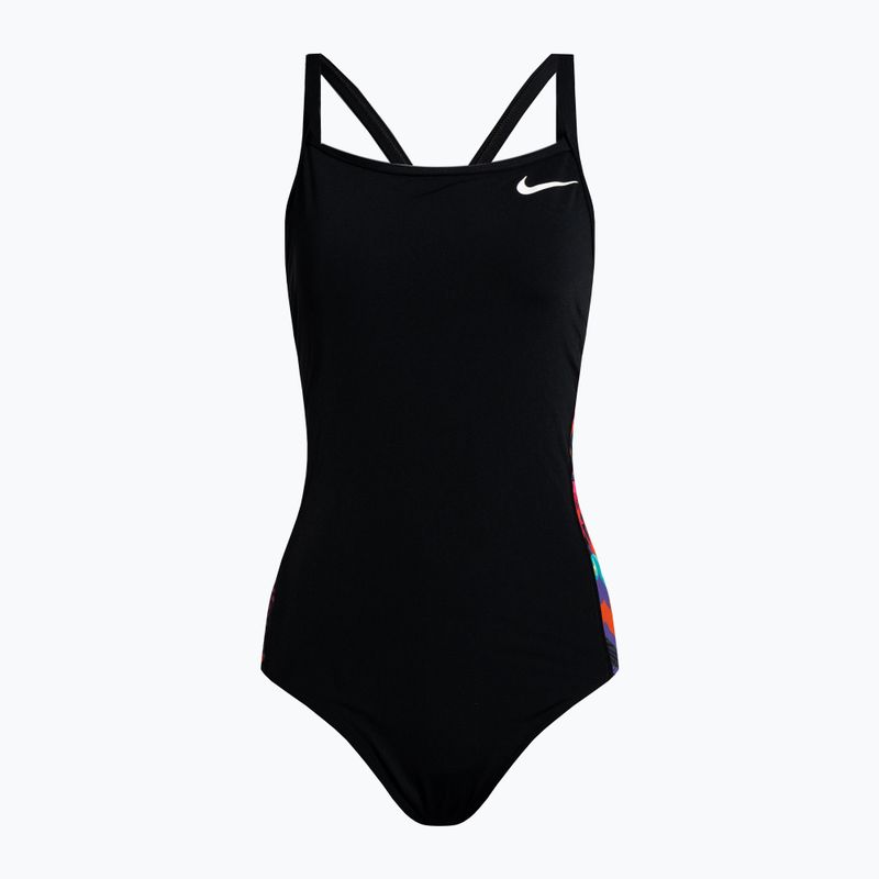 Dámske jednodielne plavky Nike Multiple Print Racerback Splice One black NESSC051-001