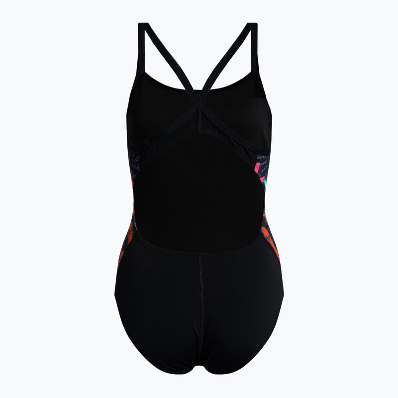 Dámske jednodielne plavky Nike Multiple Print Racerback Splice One black NESSC051-001 2