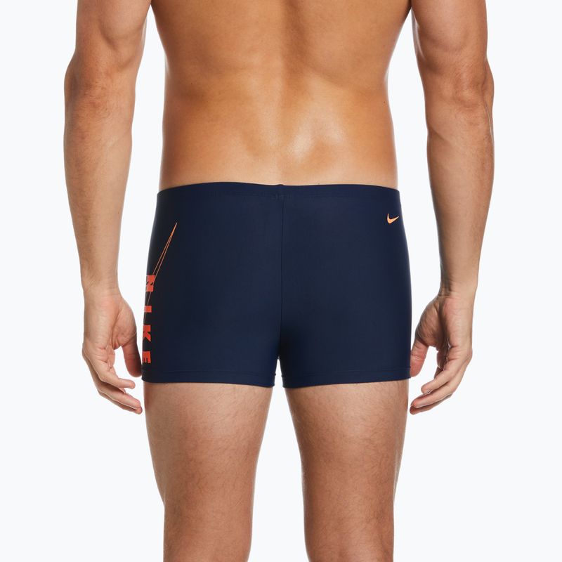 Pánske plavkové boxerky Nike Reflect Logo Square Leg tmavomodré NESSC58344 6