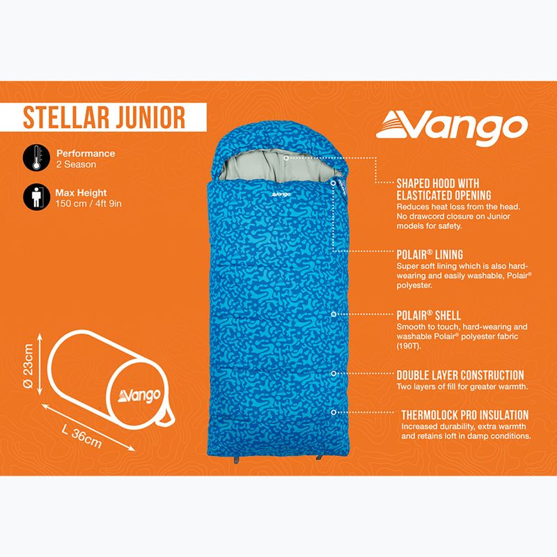Detský spací vak Vango Stellar Junior atlantic blue 10