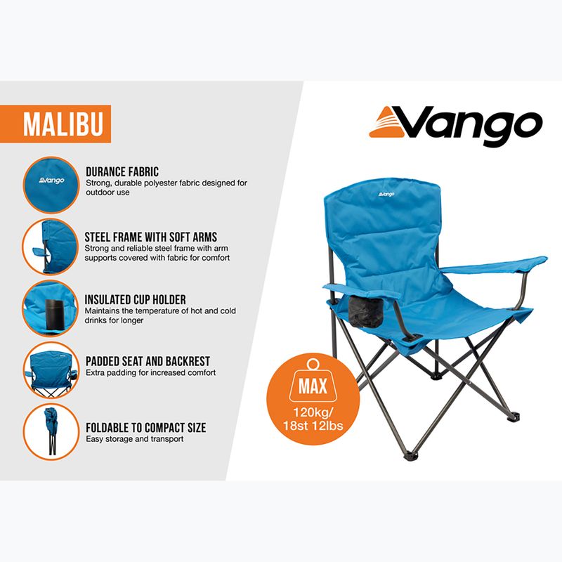 Turistické kreslo Vango Malibu cobalt 7
