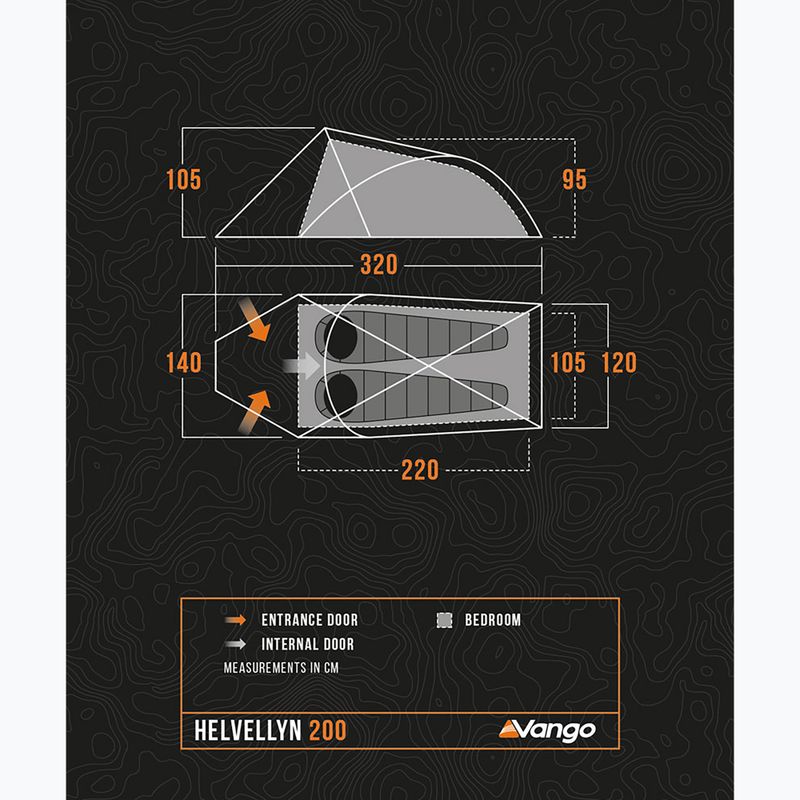 Trekingový stan pre 2osoby Vango Helvellyn 200 pamir green 2