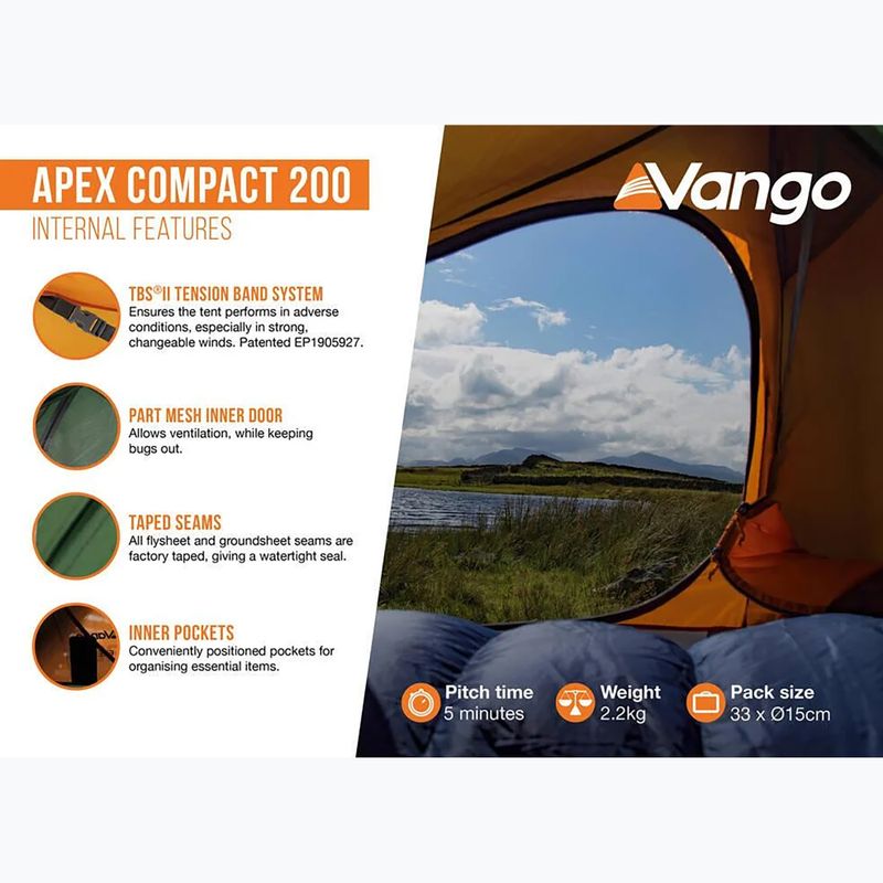 Trekingový stan pre 2 osoby Vango Apex Compact 200 forest green 14