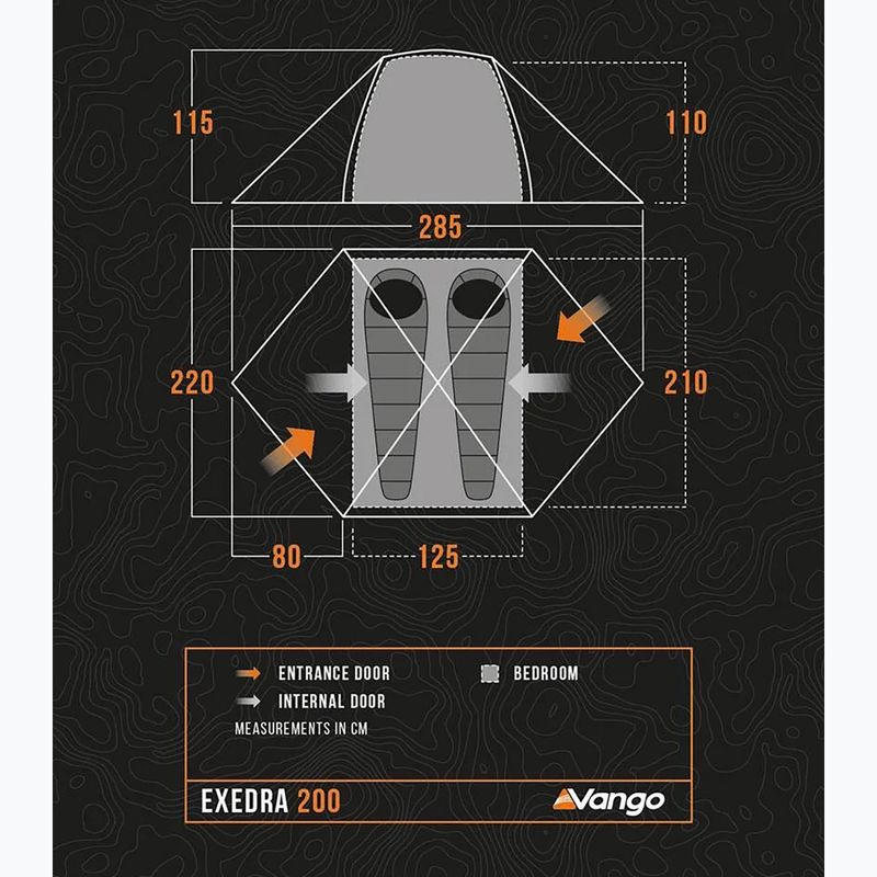 Trekový stan pre 2 osoby Vango Exedra 200 forest green 2