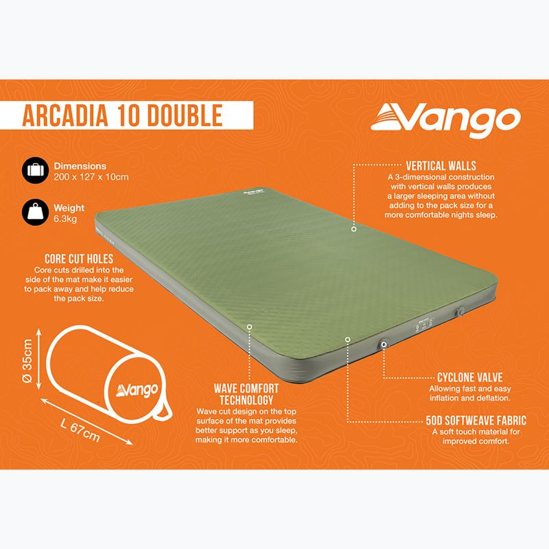Samonafukovací matrac Vango Arcadia 10 Double olive 7