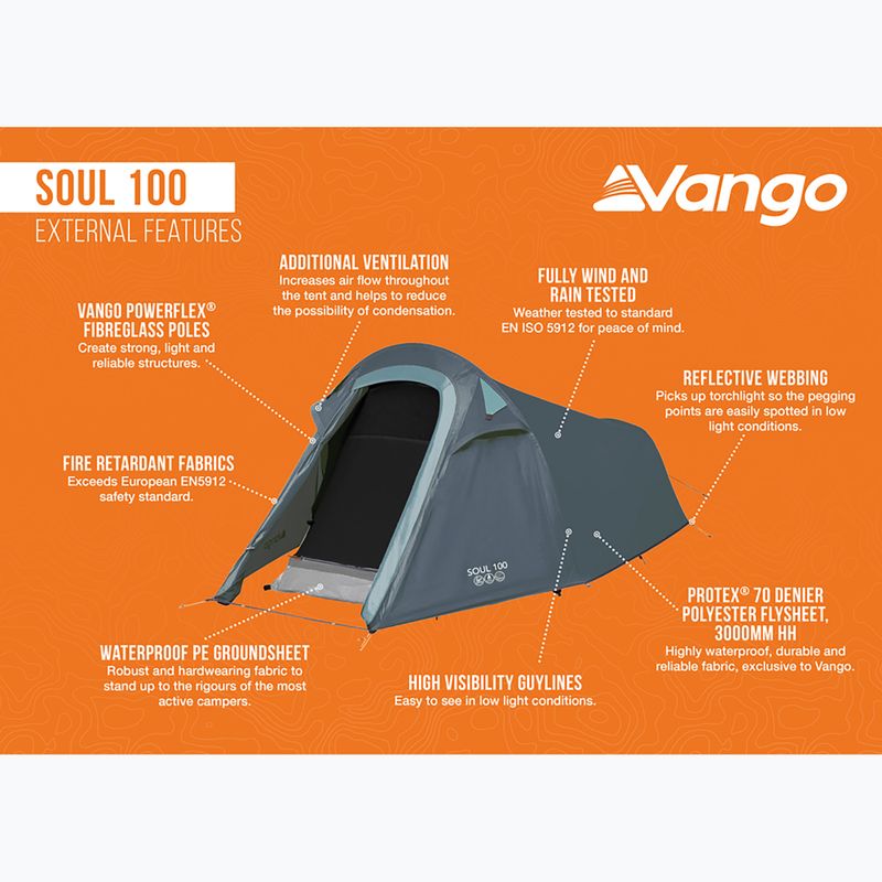 Trekingový stan pre 1 osobu Vango Soul 100 deep blue 11