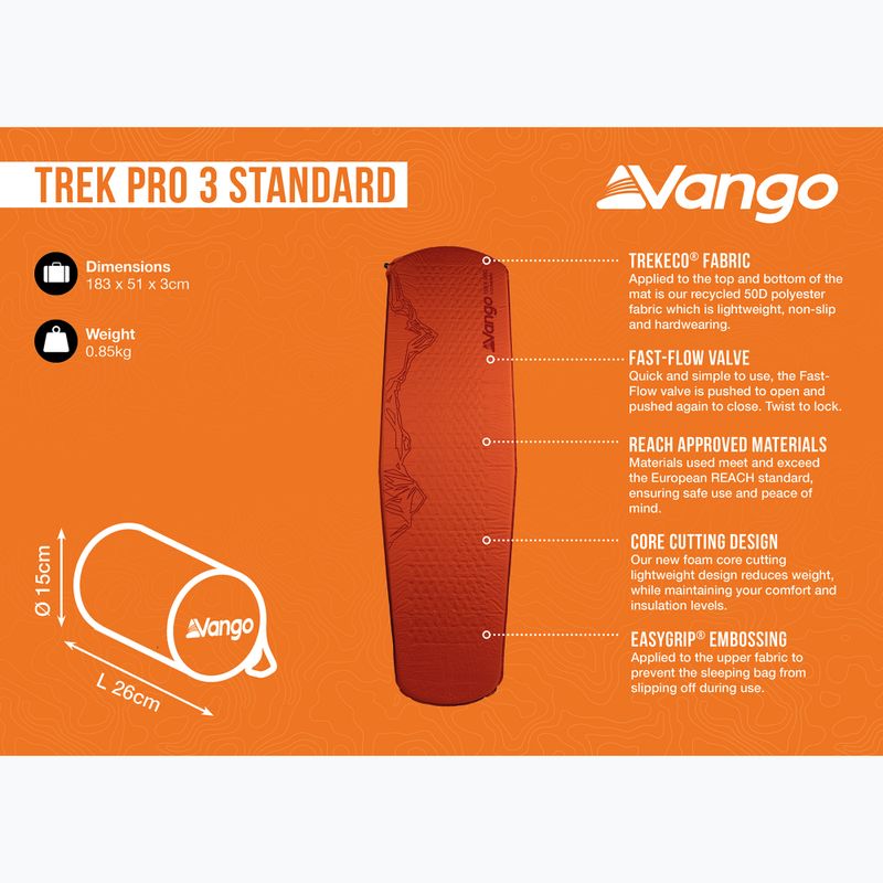 Samonafukovacia karimatka Vango Trek Pro 3 Standard harissa 7