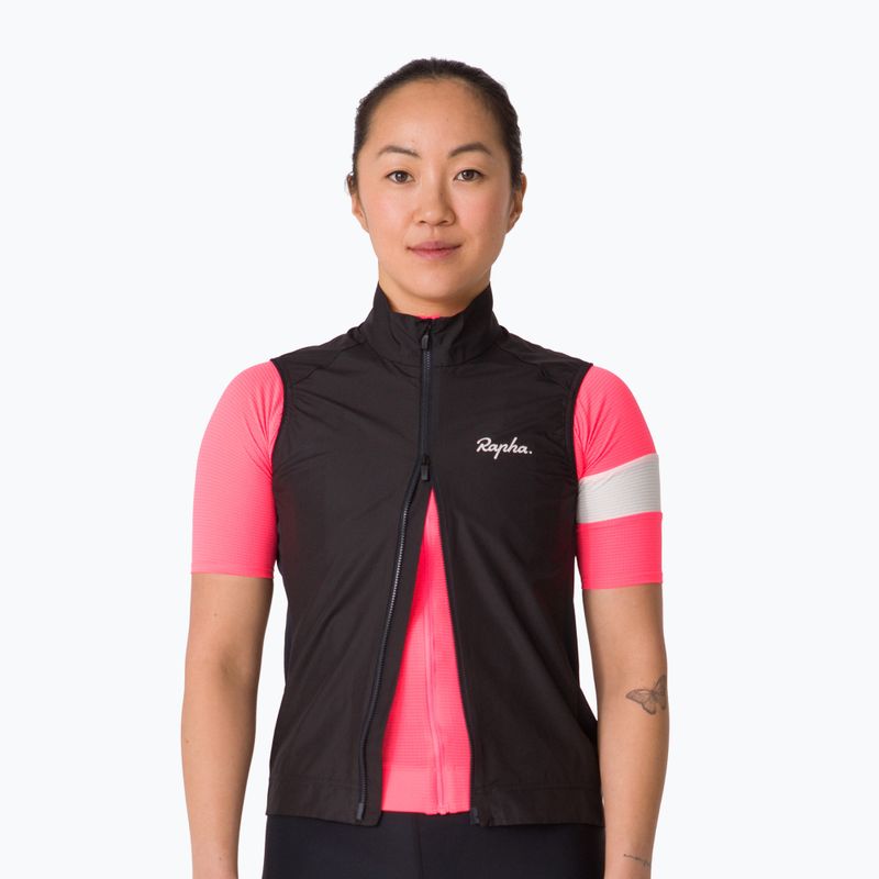 Dámska cyklistická vesta Rapha Core Gilet black/white