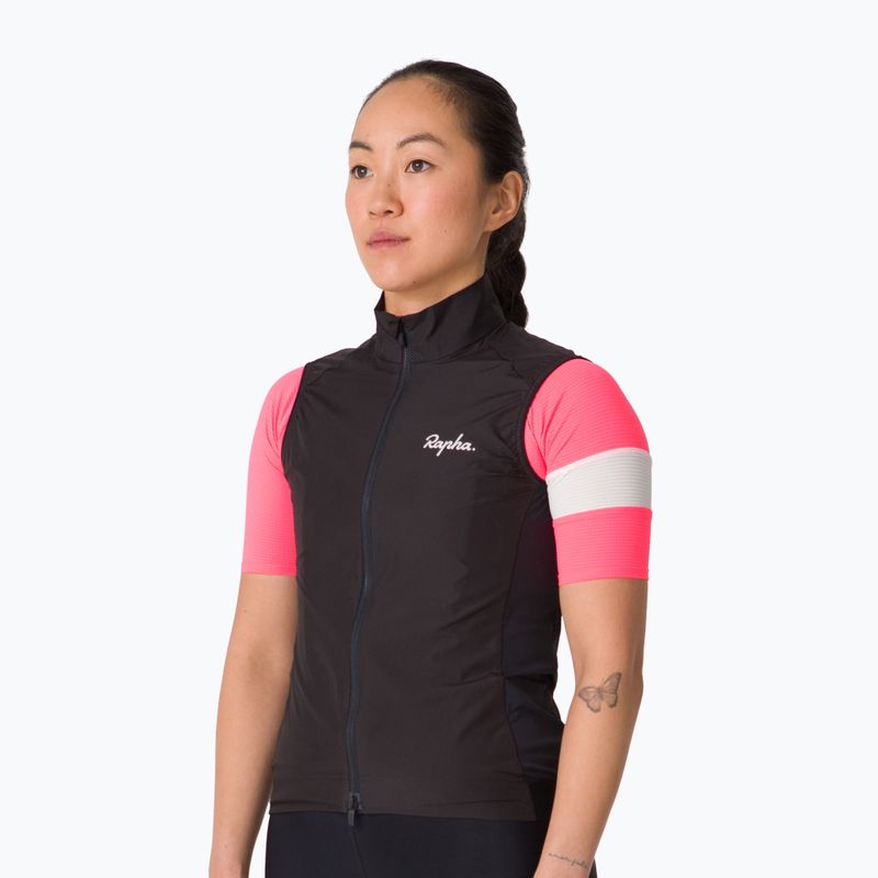 Dámska cyklistická vesta Rapha Core Gilet black/white 2