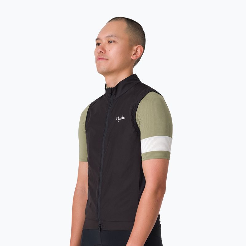Pánska cyklistická vesta Rapha Core Gilet black/white 2