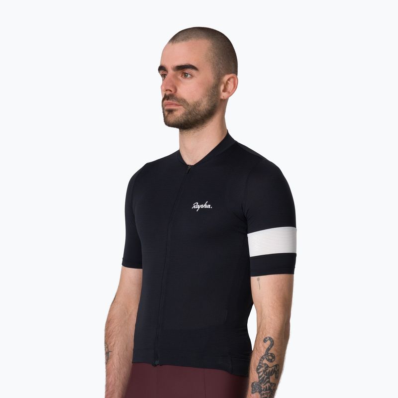 Pánsky cyklistický dres Rapha Core Lightweight Jersey black/white 2