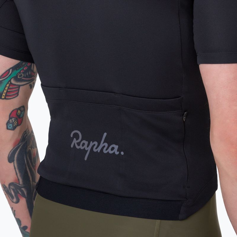 Pánsky cyklistický dres Rapha Brevet Element Jersey black/dark grey 4