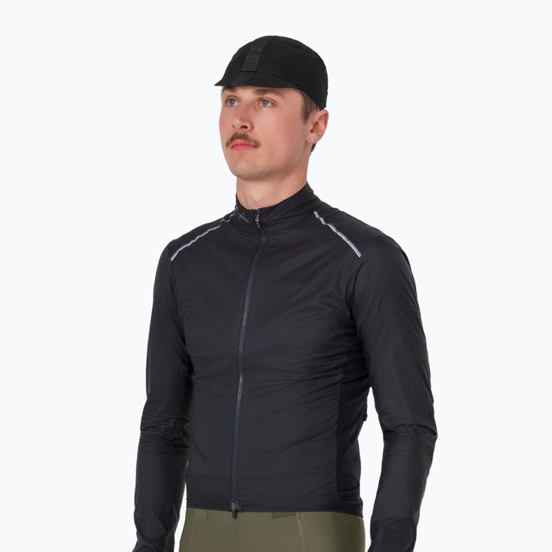 Pánska cyklistická bunda Rapha Brevet Element Wind Jacket black/grey 2