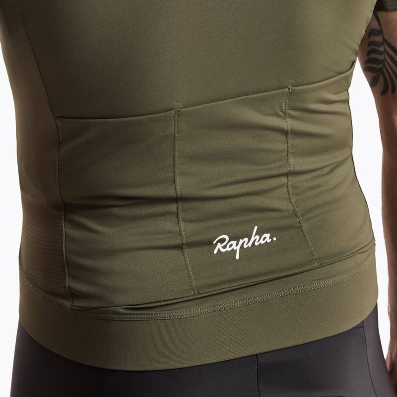 Pánsky cyklistický dres Rapha Core Lightweight Jersey dark green/white 4