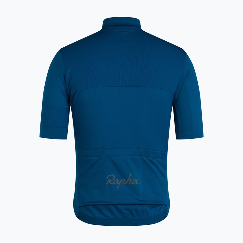 Pánsky cyklistický dres Rapha Brevet Element Jersey jewelled blue/navy 2