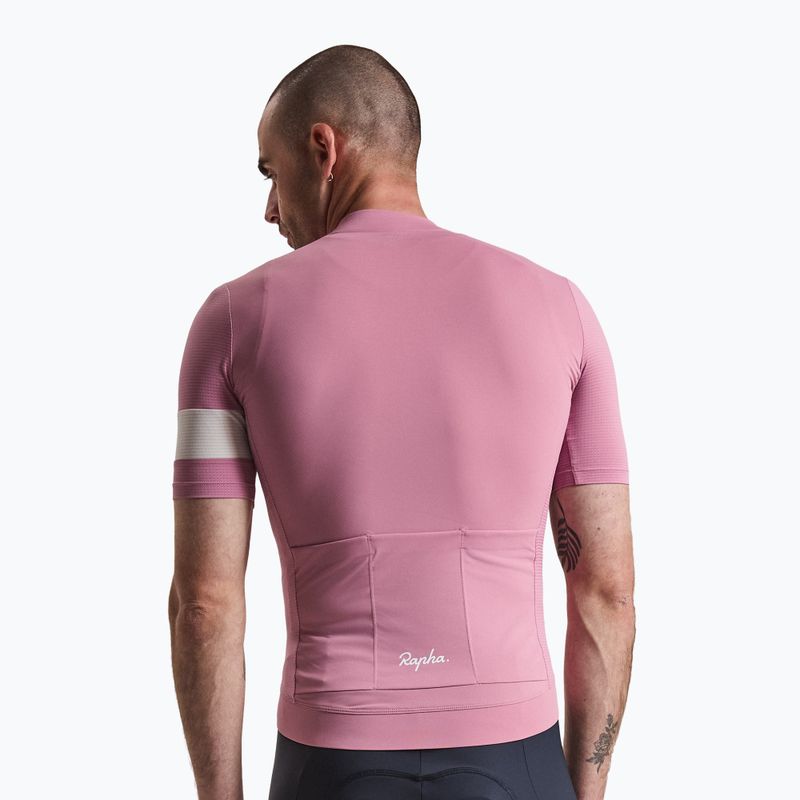 Pánsky cyklistický dres Rapha Core Lightweight Jersey dusty mauve/white 2