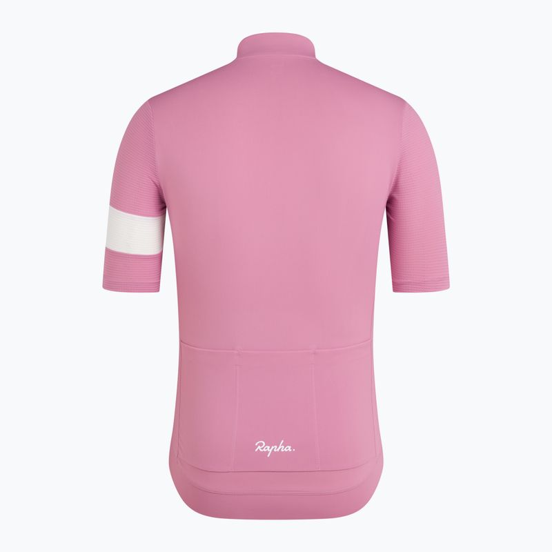 Pánsky cyklistický dres Rapha Core Lightweight Jersey dusty mauve/white 6