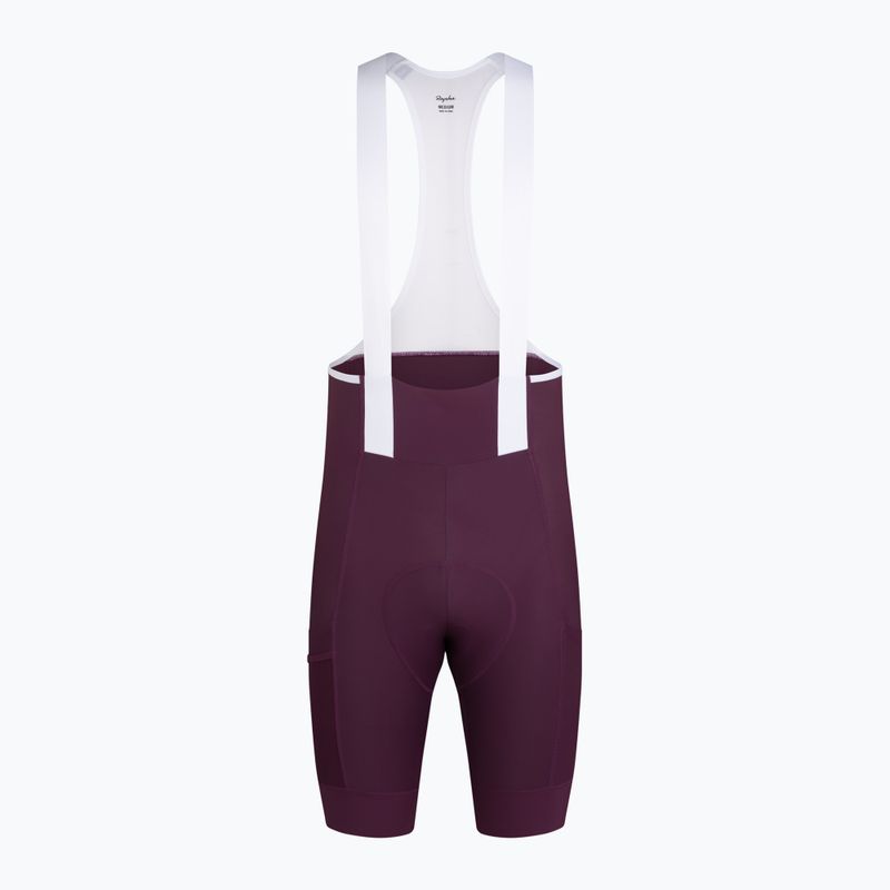 Pánske cyklistické šortky Rapha Brevet Element Cargo Bib Shorts plum/white 5