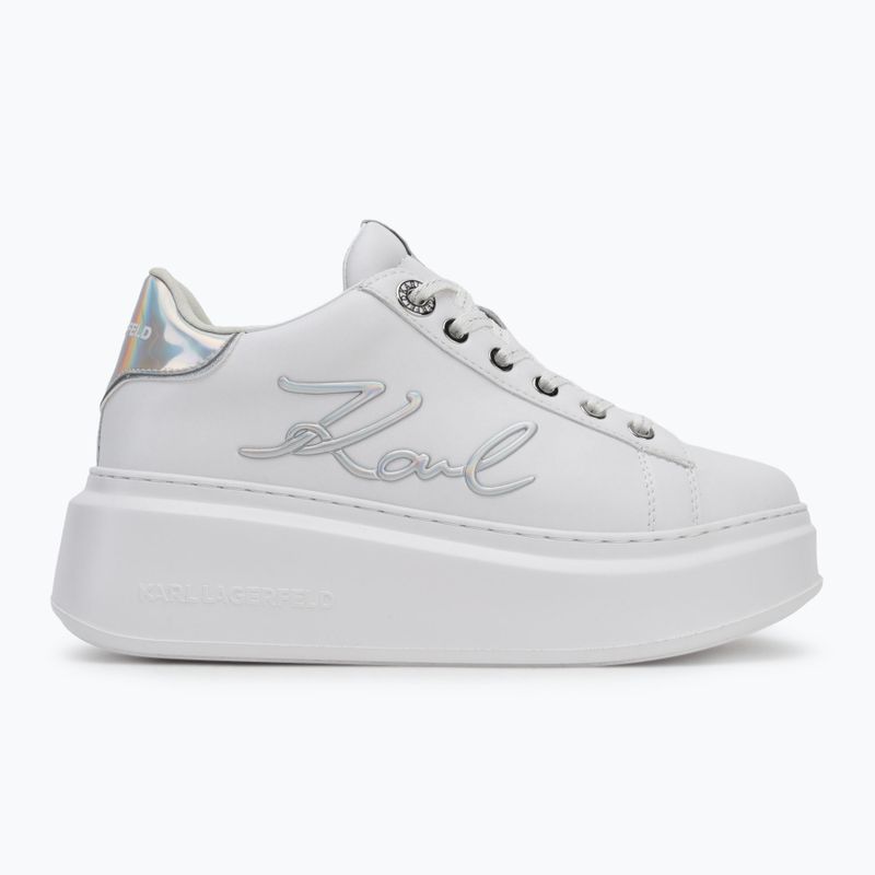 KARL LAGERFELD dámske topánky Anakapri Signia white leather w/silver 2